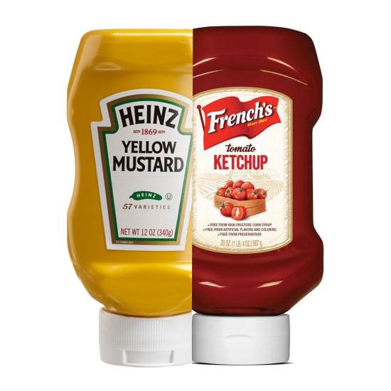 French's Ketchup and Heinz Mustard