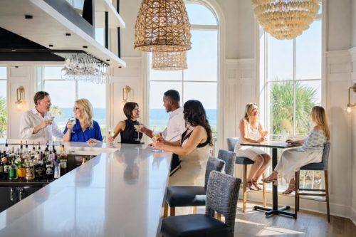 Grande Dunes coastal bar socializing ocean view